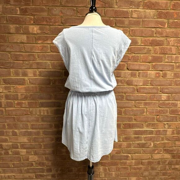 Z SUPPLY WOMEN’S Blue PAXTON KNIT DENIM JERSEY MINI DRESS Size Large - Picture 5 of 8